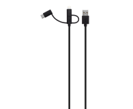 Xqisit KABEL USB - micro-USB/Lightning/USB-C 1M XQISIT czarny # - 1451231 - zdjęcie 1